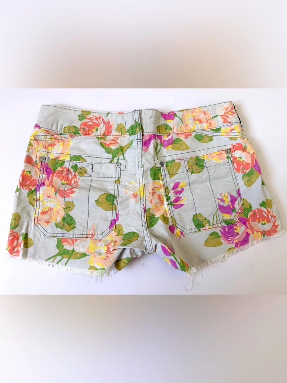 Anthropologie Pilcro Floral The Wanderer Shorts Size 28 - Picture 12 of 13